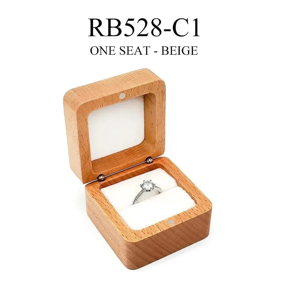 Ring 15. Blank Wood Luxury Jewelry Box Wedding Ring Box Earring Rings Jewelry Organizer Bracelet Package Case Jewelry Anniversary Gift 1 slot White Horaclek