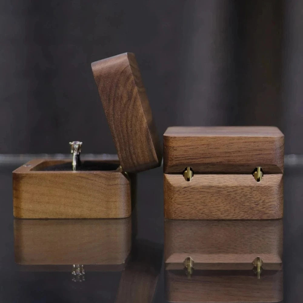 Ring 15. Blank Wood Luxury Jewelry Box Wedding Ring Box Earring Rings Jewelry Organizer Bracelet Package Case Jewelry Anniversary Gift Horaclek