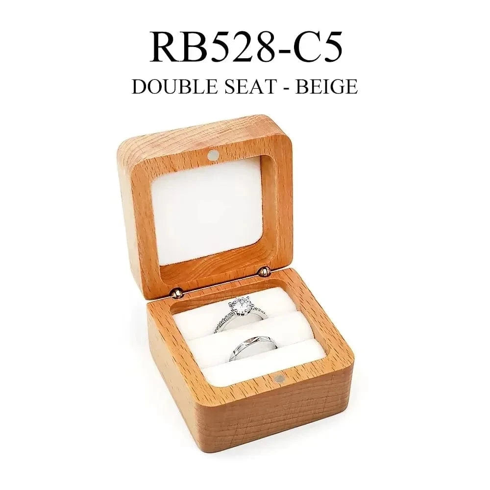 Ring 15. Blank Wood Luxury Jewelry Box Wedding Ring Box Earring Rings Jewelry Organizer Bracelet Package Case Jewelry Anniversary Gift 2 slot White Horaclek
