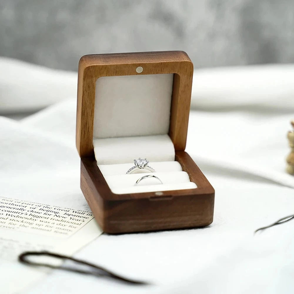 Ring 16. Wooden Ring Box Lover Wedding Fashion Original Wood Box for Propose Valentine gifts The adventure Besigns Horaclek