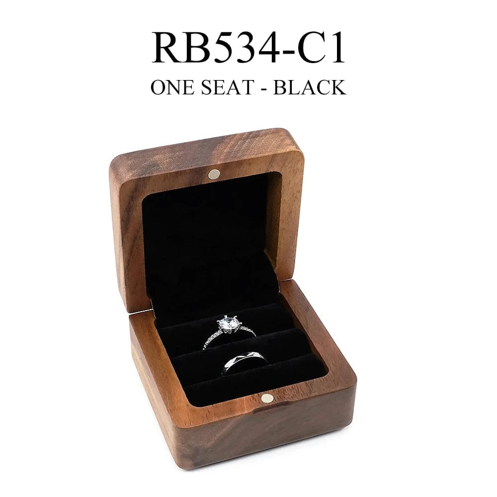 Ring 16. Wooden Ring Box Lover Wedding Fashion Original Wood Box for Propose Valentine gifts The adventure Besigns RB534-C1 / WITH ENGRAVING Horaclek