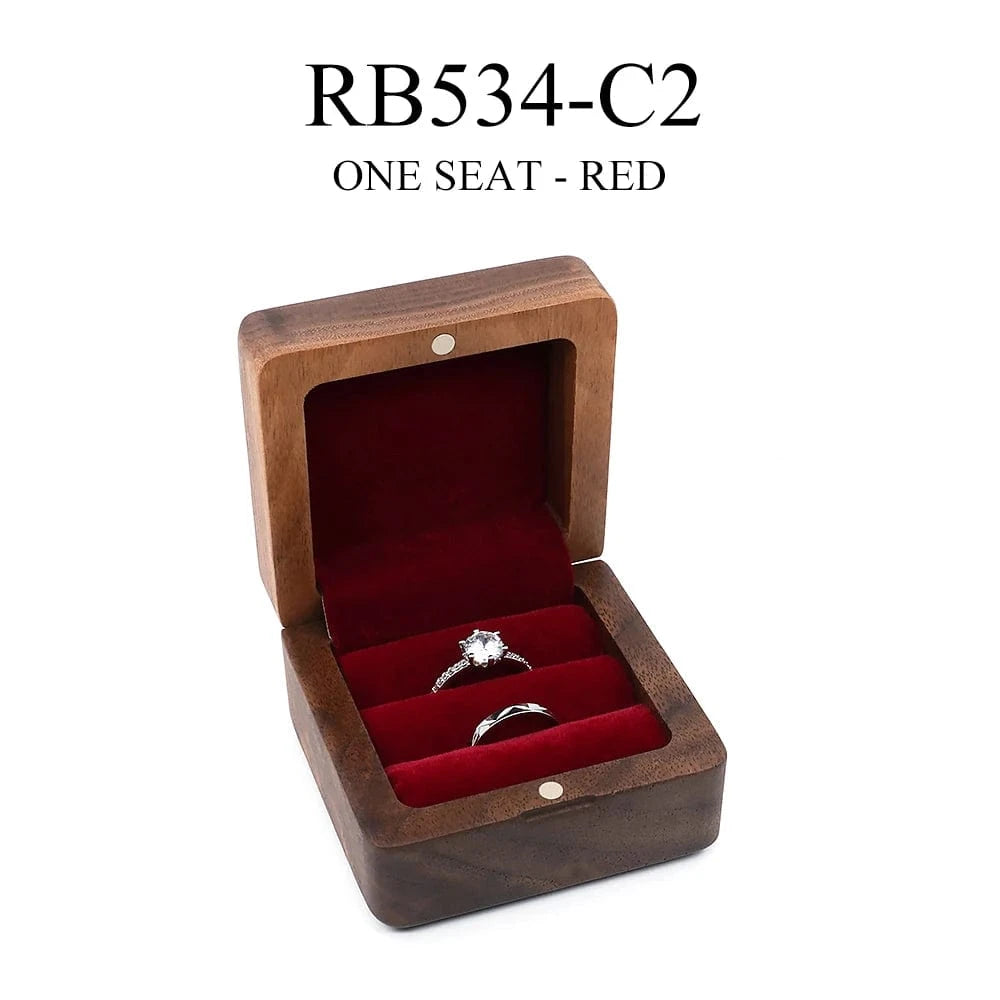 Ring 16. Wooden Ring Box Lover Wedding Fashion Original Wood Box for Propose Valentine gifts The adventure Besigns RB534-C2 / WITH ENGRAVING Horaclek