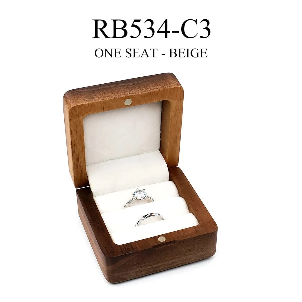 Ring 16. Wooden Ring Box Lover Wedding Fashion Original Wood Box for Propose Valentine gifts The adventure Besigns RB534-C3 / WITH ENGRAVING Horaclek