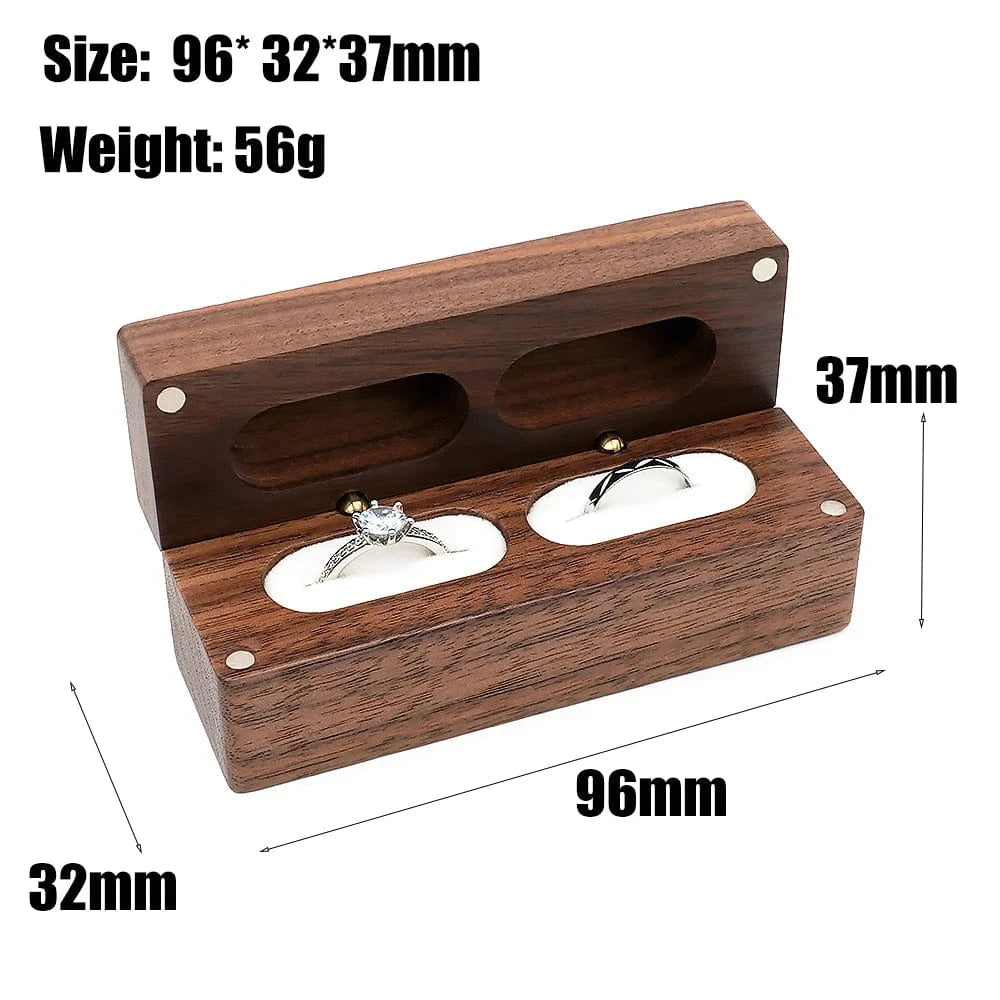 Ring 17.Walnut Wooden Ring Box diamond Pendant Neckl ace Ring earring Gift Display Packaging Case with Colors organizer joyero storage Horaclek