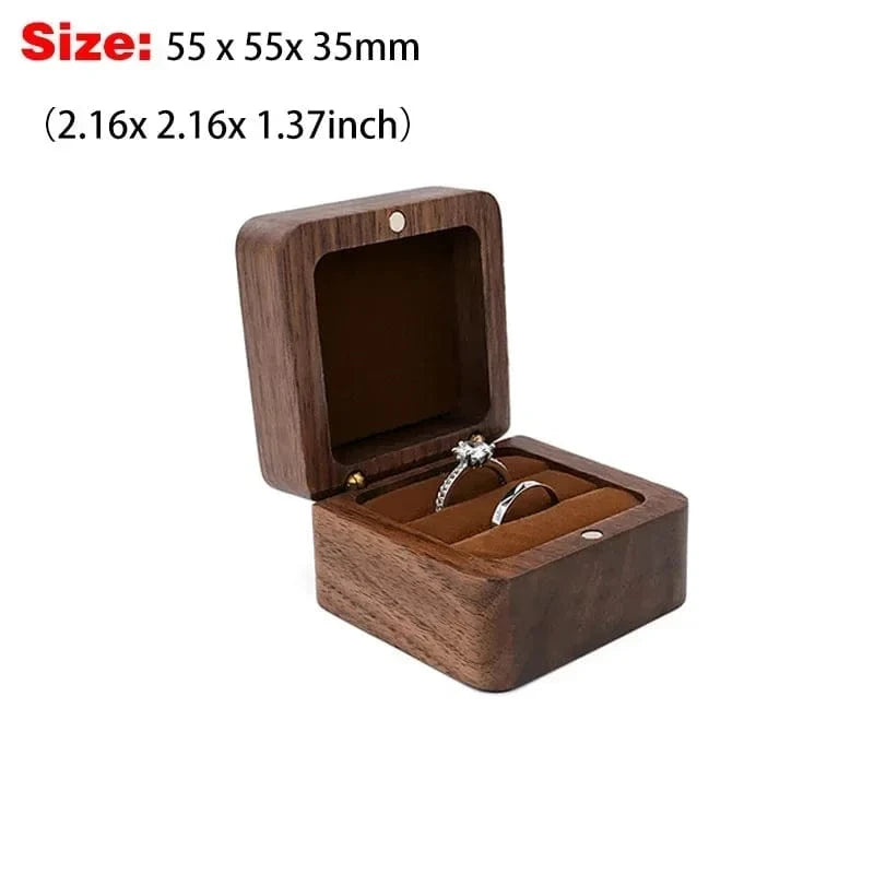 Ring 20. 1PCS Free Custom Name Walnut Wooden Ring Box Personalized Wedding Anniversary Gift Walnut Wood Engagement Wedding Rings Box Gift Horaclek
