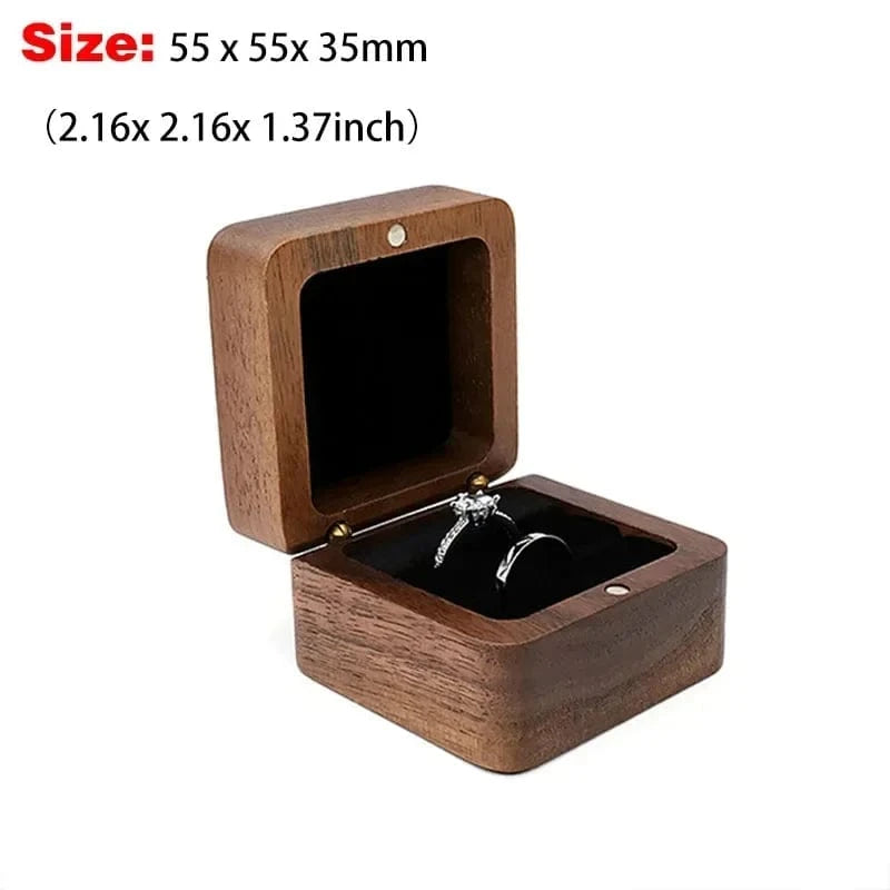 Ring 20. 1PCS Free Custom Name Walnut Wooden Ring Box Personalized Wedding Anniversary Gift Walnut Wood Engagement Wedding Rings Box Gift Horaclek