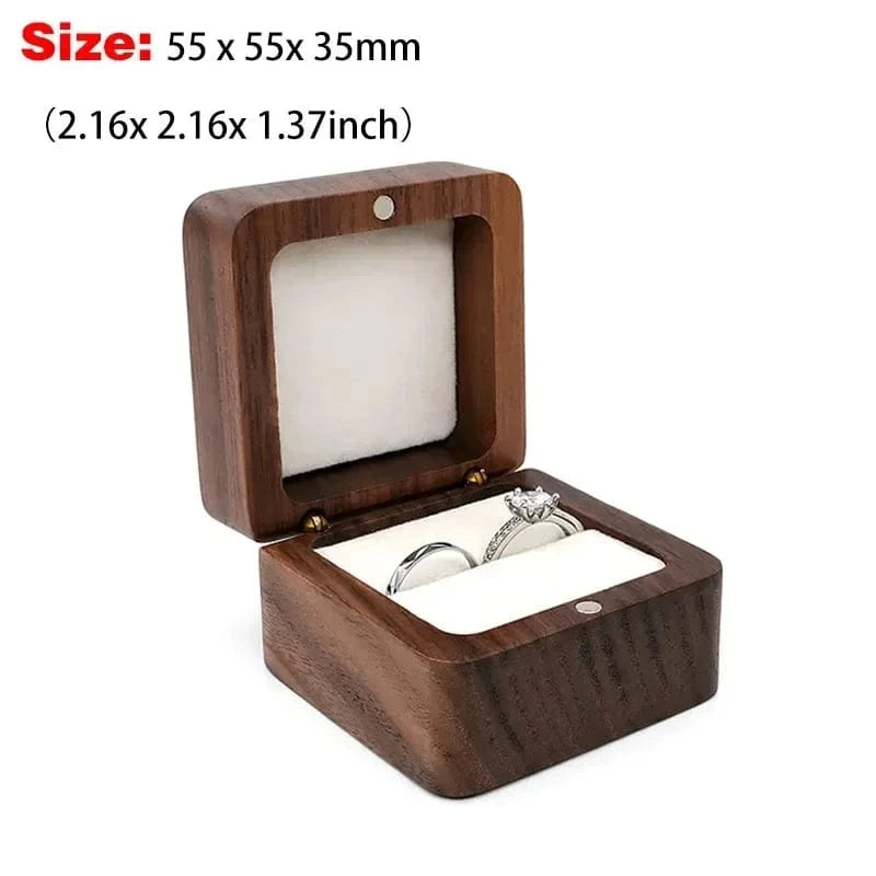 Ring 20. 1PCS Free Custom Name Walnut Wooden Ring Box Personalized Wedding Anniversary Gift Walnut Wood Engagement Wedding Rings Box Gift Horaclek