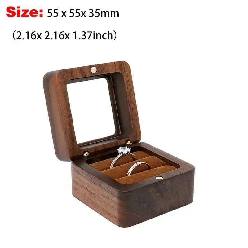 Ring 20. 1PCS Free Custom Name Walnut Wooden Ring Box Personalized Wedding Anniversary Gift Walnut Wood Engagement Wedding Rings Box Gift Horaclek