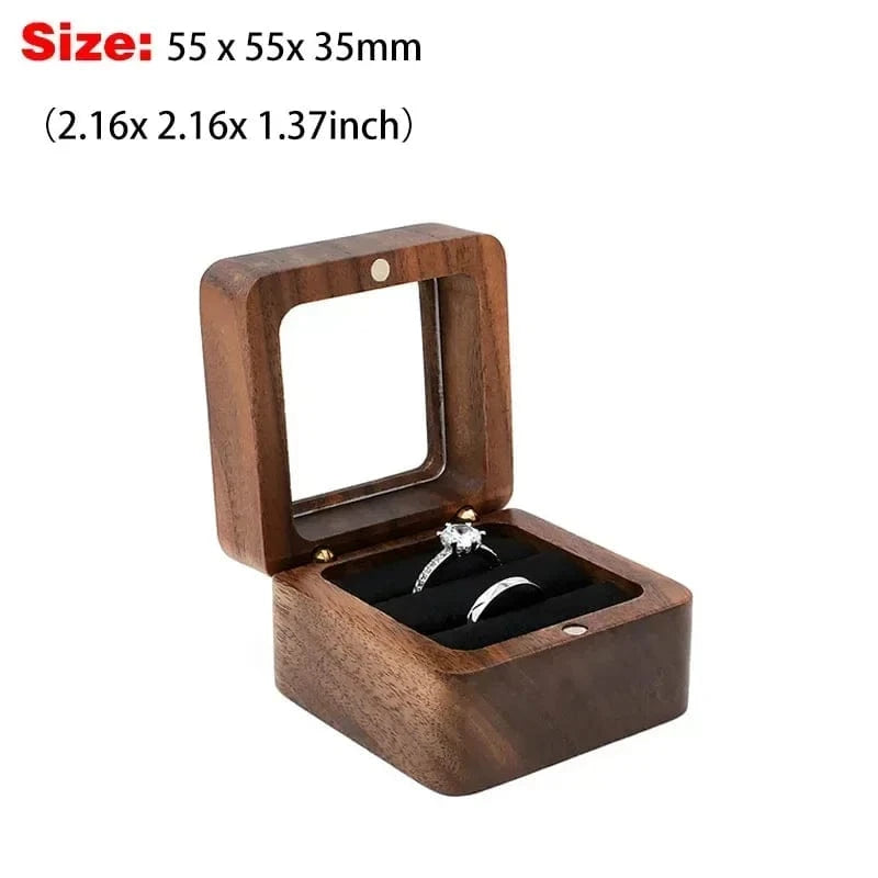 Ring 20. 1PCS Free Custom Name Walnut Wooden Ring Box Personalized Wedding Anniversary Gift Walnut Wood Engagement Wedding Rings Box Gift Horaclek