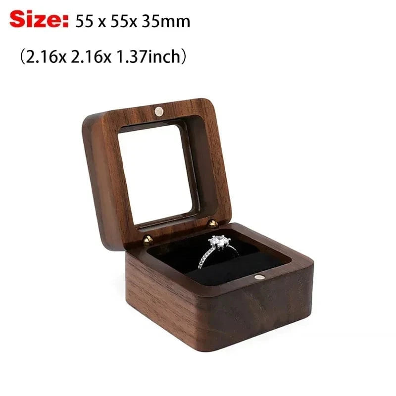 Ring 20. 1PCS Free Custom Name Walnut Wooden Ring Box Personalized Wedding Anniversary Gift Walnut Wood Engagement Wedding Rings Box Gift Horaclek