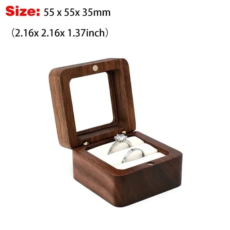 Ring 20. 1PCS Free Custom Name Walnut Wooden Ring Box Personalized Wedding Anniversary Gift Walnut Wood Engagement Wedding Rings Box Gift Horaclek