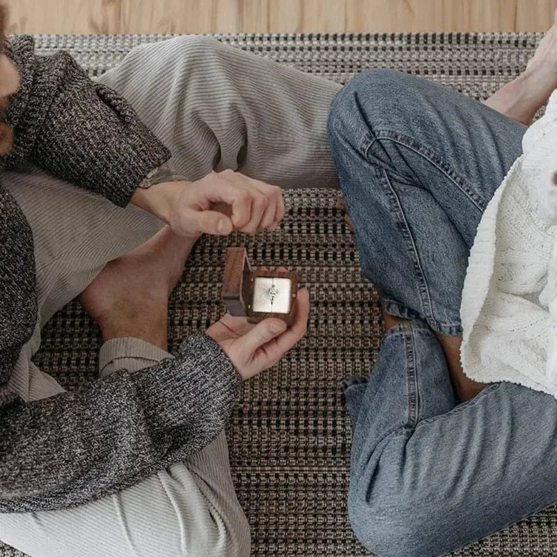 Ring 20. 1PCS Free Custom Name Walnut Wooden Ring Box Personalized Wedding Anniversary Gift Walnut Wood Engagement Wedding Rings Box Gift Horaclek