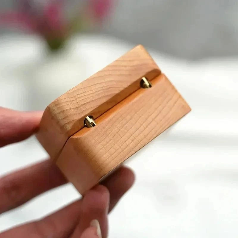 Ring 22. Free Custom Wood Ring Box Engagement Wedding Ceremony Storage Proposal Portable Gifts Bead Case Rustic Wedding Gift for lovers Horaclek