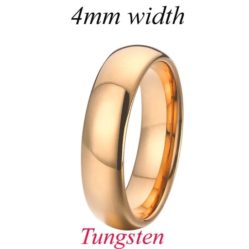 Ring 24. Latest High Quality 18k Gold Plated Tungsten Jewelry Anniverary Wedding Couples Rings for Men And women wholesale price P1412R T 4mm / 12 Horaclek