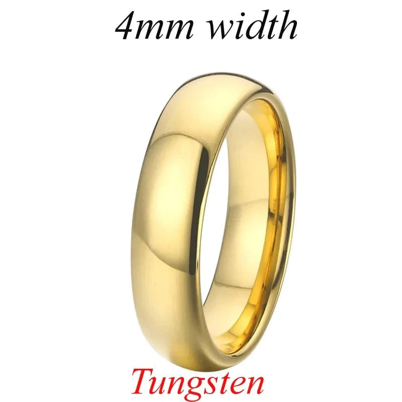 Ring 24. Latest High Quality 18k Gold Plated Tungsten Jewelry Anniverary Wedding Couples Rings for Men And women wholesale price P1412T 4mm / 12 Horaclek