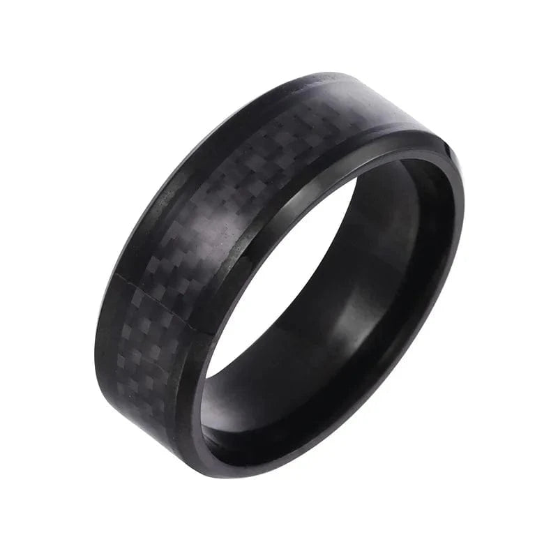 Ring Carbonstahl Glanz 6 / CHINA / black Horaclek