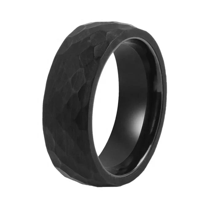 Ring Carbonstahl Glanz Black / Black Zirconium Ring / 5 Horaclek