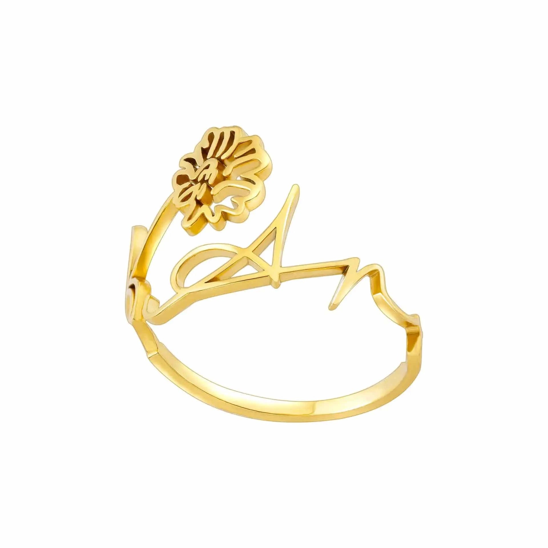 Ring Geburtsmonat Gravur Resizable / Open ring / 4 Horaclek