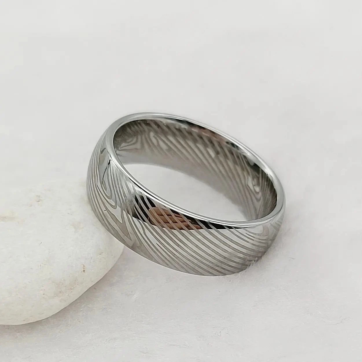 Ring 7. Men's Damascus Ring Tungsten Fashion Jewelry Unique High Quality Handmade Wedding Bands Couples Rings For Men Male Boys Horaclek